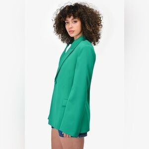 Hudson North, size 8, vibrant green blazer, recycled polyester